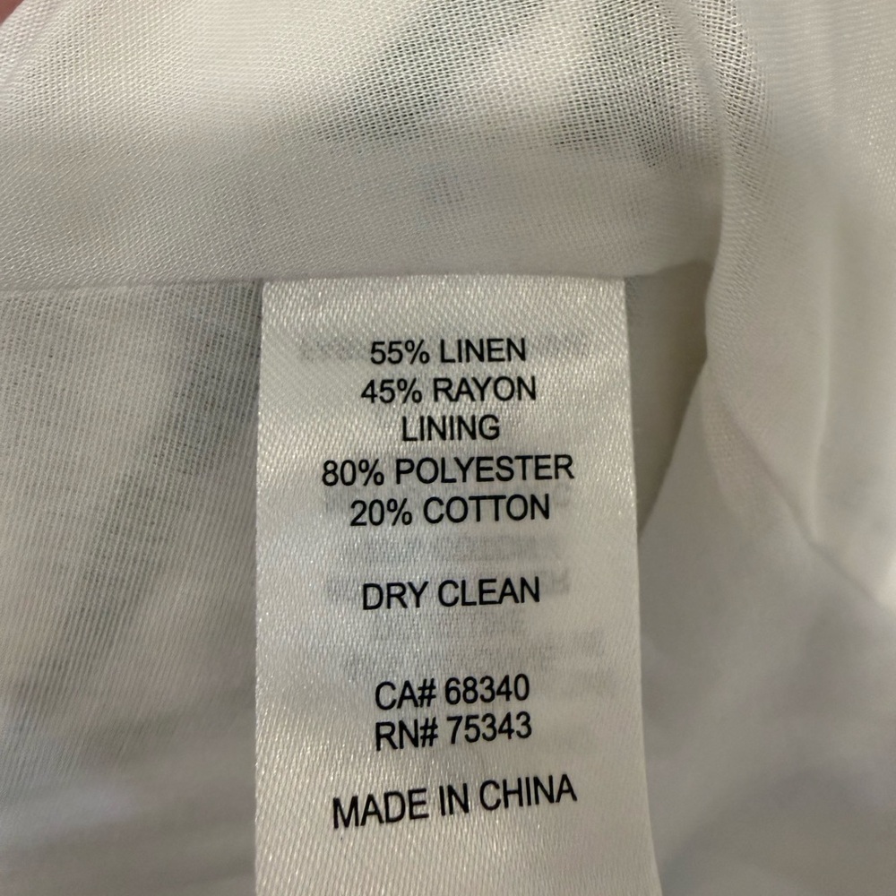 Caroline Constas Palm Tree Print A Line Linen Blend Midi Dress White S Small - Picture 8 of 9